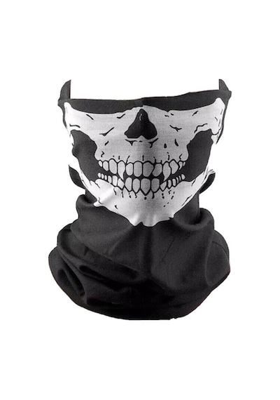 Aida Jewelss Buff Kuru Kafa İskelet Maske Motorcu Kar Maskesi Boyunluk Maske Baf Ağızlık Mask Buff Siyah