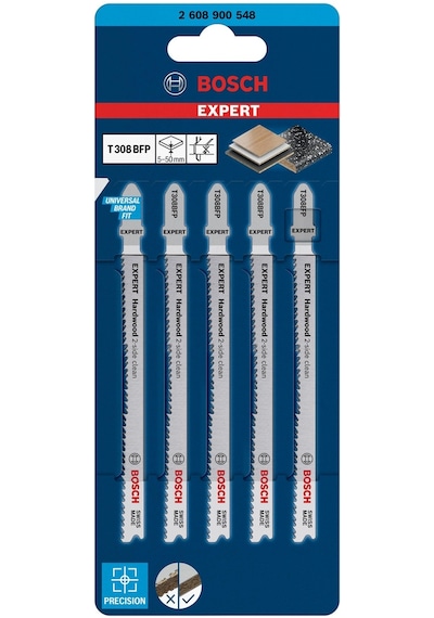 Bosch Expert T 308 Bfp 5'li Sert Ahşap Dekupaj Bıçağı 2608900548