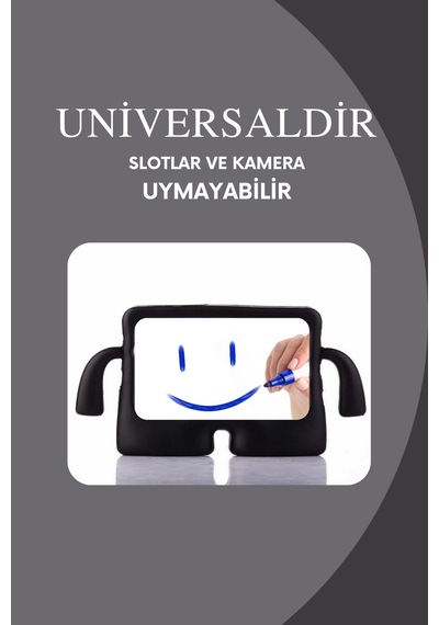 Fuchsia Casper Vıa S50 Tablet İle Uyumlu Kuki Eğlenceli Standlı Yumuşak Çocuk Tablet Kılıfı Korumalı Kapak