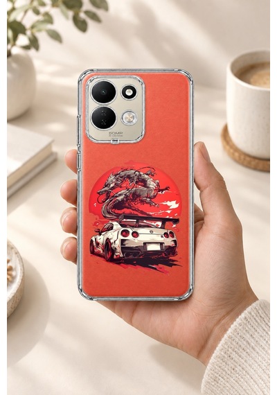 Redmi 17 4g/5g Uyumlu Gtr Ejderha Tasarımlı Baskılı Silikon Kılıf