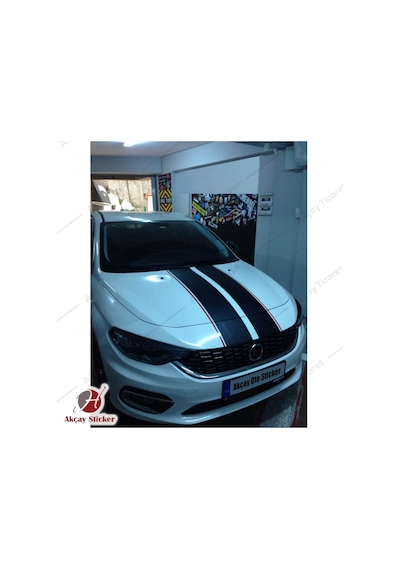 2Li Kaput Şerit Sticker Her Araca Uygun Şerit Sticker Oto Sticker (493762637)