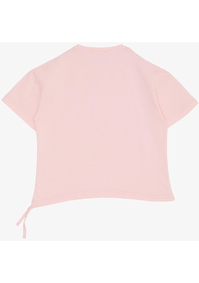 Breeze Kız Çocuk Tişört Papatya Baskılı 7-12 Yaş, Pembe-pembe Pembe