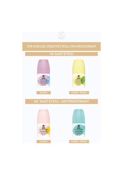 Yves Rocher Ter Kokusu Önleyici 24 Saat Etkili Kadın-erkek Roll-on Deodorant- Organik Nane&limon-57136 50 Ml