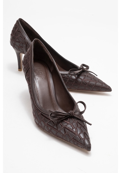 Luvishoes Luvi Shoes Camden Kahverengi Desenli Fiyonklu Kadın Topuklu Ayakkabı Kahverengi Luvishoes Luvi Shoes Camden Kahverengi Desenli Fiyonklu Kadın Topuklu Ayakkabı Kahverengi