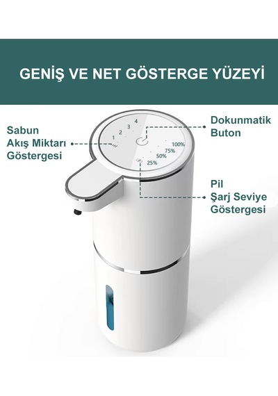 Greentech Sensörlü Usb Şarjlı Köpük Sabunluk / Gt-sd03 Beyaz