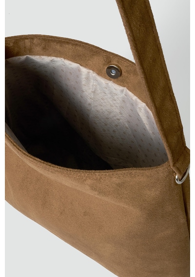 Shule Bags Vague Süet Omuz Çantası Camel Camel