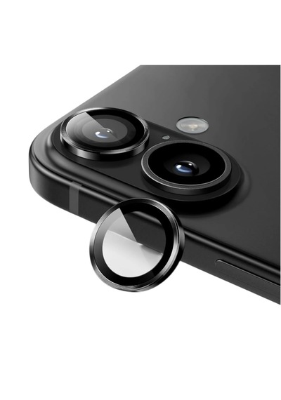 Iphone 16 / 16 Plus Uyumlu Kamera Lens Koruyucu 2 Li Set Siyah