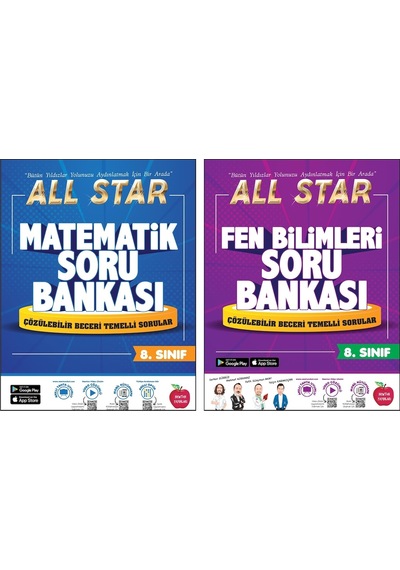 Newton 8. Sınıf Matematik + Fen Bilimleri All Star Soru Bankası 2