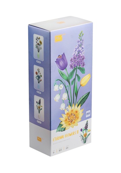 Lz1672 Loz Eternal Flowers Serisi - ''çiçekli Sabah, Ay Işıklı Akşam'' 534 Parça Yapım Seti