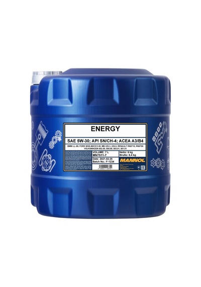 Mannol Mn7511-7 Energy Sae 5W-30 Apı Sl Acea A3/B3 Motor Yağı 7 L