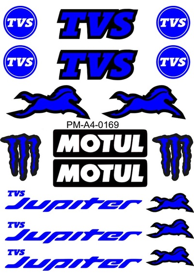 Motosiklet Stıcker Seti Tvs Jüpiter Tasarımlı 02 Nötr