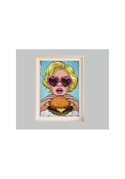 Poster Ahşap Çerçeveli Oturma Odası Salon Mutfak Dekoratif Tablo Çok Renkli - 812290529 Çok Renkli