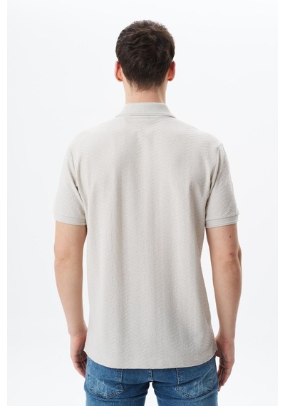 AR-MA Arma Erkek Basic Regular Fit Jakarlı Süprem Polo Yaka Tişört Y29374356402 Bej