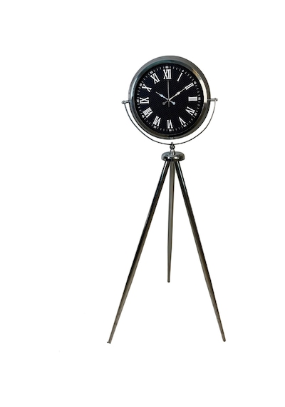 Büro Ev Ofis Dekoru İçin 150x45cm Krom Metal Karbon Tripod Ayaklı Saat Diğer