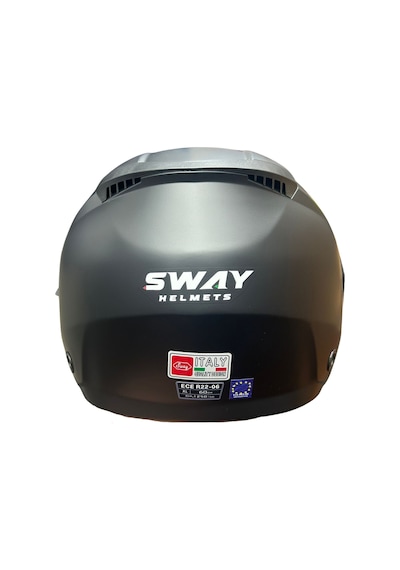 Sway SW-766 Güneş Vizörlü Açık Motosiklet Kaskı Mat Siyah