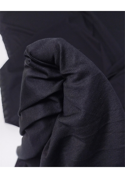 Siyah Renkte Viskonlu İnce Hafif Parlaklığı Olan Muhteşem Süprem Penye Elbise Bluz Tshirt Kumaş Tişörtlük & Elbiselik En: 150cm-12403