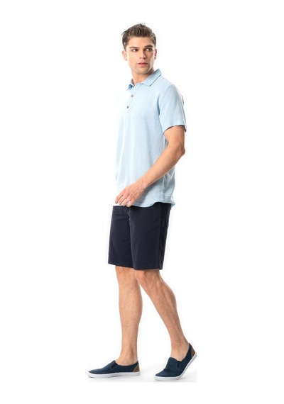 Violet Kısa Kol Foça Düğmeli Erkek Yazlık Tshirt Buz Mavi Bmv Buz Mavi