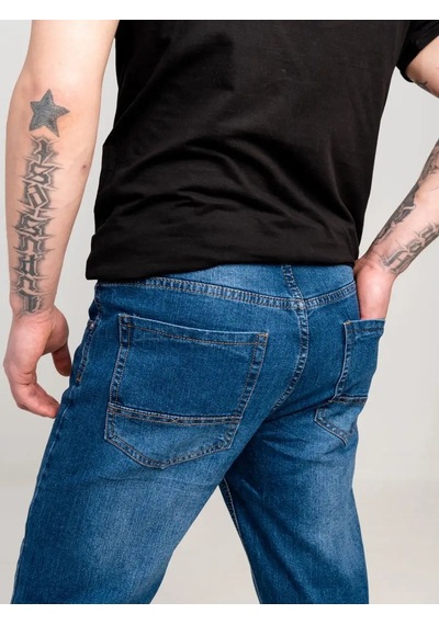 Custom Man Klasik Düz Kesim Kot Pantolonlar 156622402 Mavi