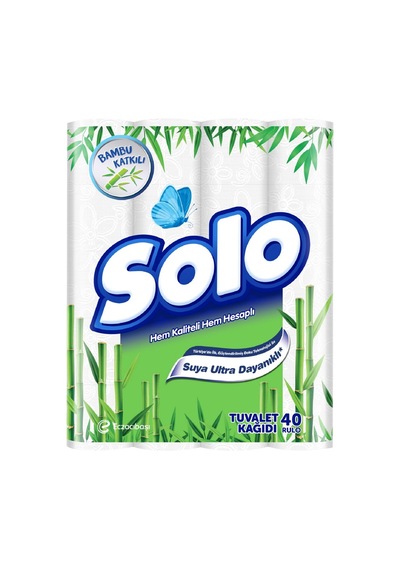 Solo 2 Katlı Bambu Katkılı Tuvalet Kağıdı 40 Adet 2'li Ekonomik Paket - 2 Adet Tarı