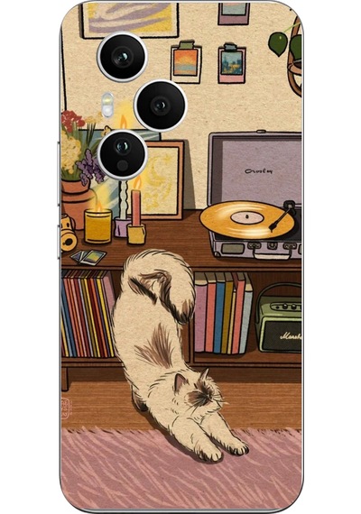 Honor 400 Pro Uyumlu Nostaljik Köpek Tasarımlı Baskılı Silikon Kılıf Renkli