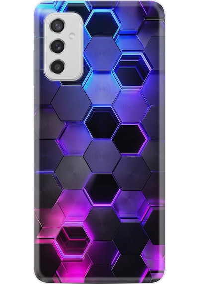 Samsung Uyumlu Galaxy M52 Kılıf Silikon Desenli Petekler 1889