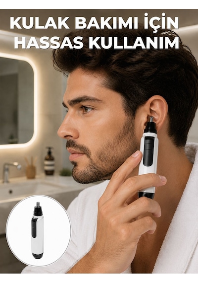 Hassas 3d Bıçaklı Kulak Ve Burun Tıraş Makinesi Yeni Nesil - Lisinya