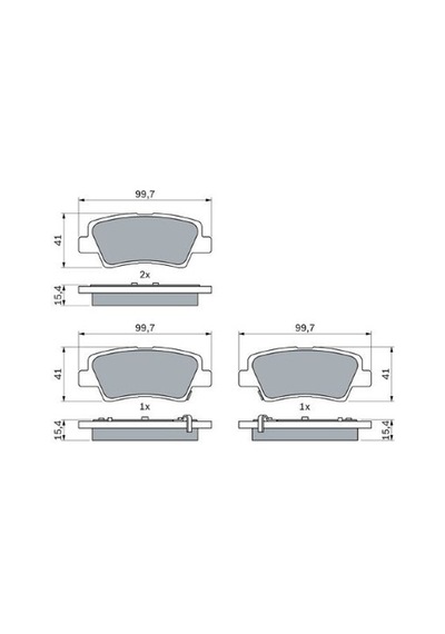 Kia Rio 1.4 2011-2023 Bosch Arka Balata Netpar25337