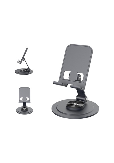 Go Des Gd-hd371 Ayarlanabilir Katlanabilir 360 Derece Dönebilen Telefon Ve Tablet Standı Gri