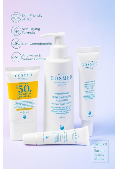 Cosmed Yağlı Ve Akne Eğilimli Ciltlere Özel Arındırıcı Ph 5.5 Yüz Temizleme Jeli 400 Ml
