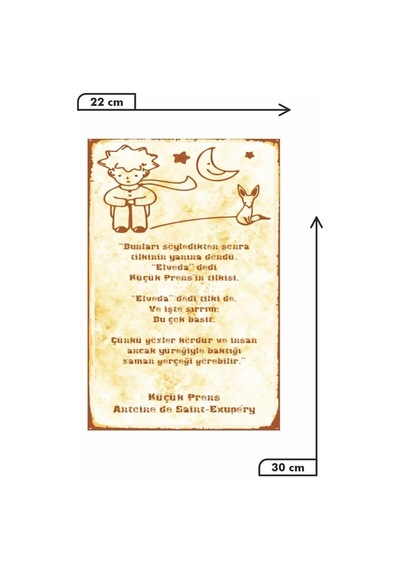Kuşe Kağıt Duvar Posteri Küçük Prens Retro Vintage Drtr0044