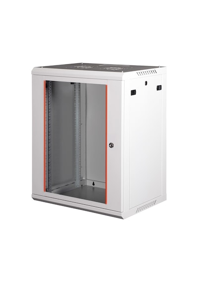 Lande - 18u 19" Duvar Tipi Rack Kabinet Genişlik: 600 Mm Derinlik: 450 Mm Açık Gri Demonte