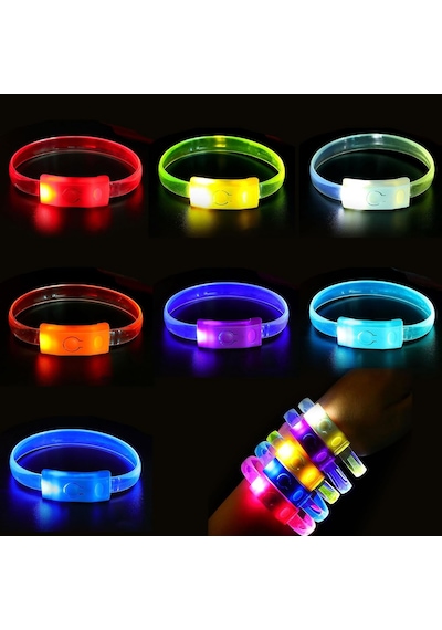 Festival &amp Parti Led Bileklik 3 Farklı Mod Işıklı 1 Adet