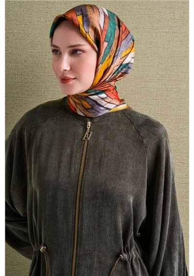 Armine Saf İpek Sura Eşarp 9612d 82 Bronz Kiremit