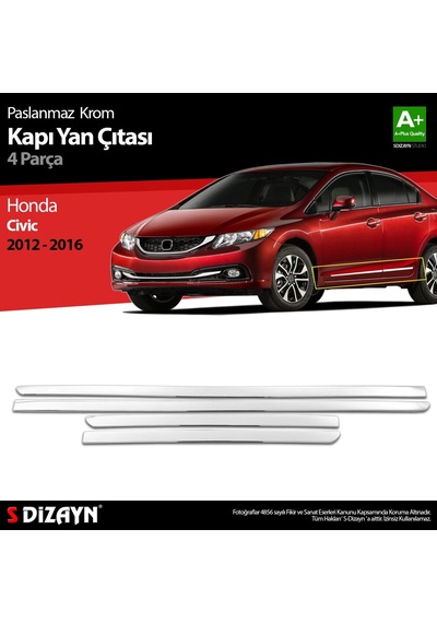 Honda Civic Krom Kapı Yan Çıtası 2012-2016