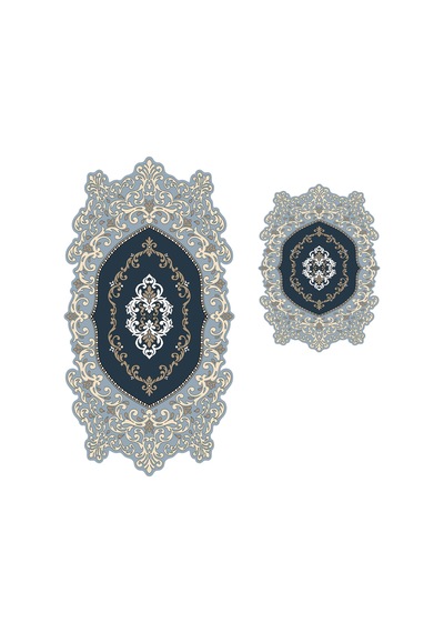 Alanur Açelya Lazer Kesim 2 Li Banyo Takimi St210143kr Mavi