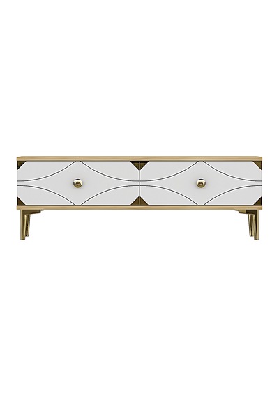 Tsa1297dbg Alfa Tv Sehpası Safirmeşe-beyaz-gold 120cm