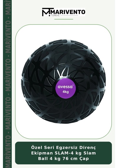 Özel Seri Egzersiz Direnç Ekipman Slam-4 Kg Slam Ball 4 Kg 76 Cm Çap