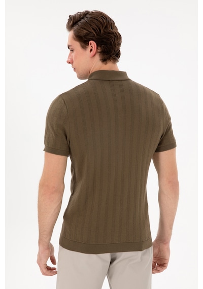 U.S. Polo Assn. Erkek Slim Fit Polo Yaka Haki Triko Tişört 50306474-VR027 U.S. Polo Assn. Erkek Slim Fit Polo Yaka Haki Triko Tişört 50306474-VR027