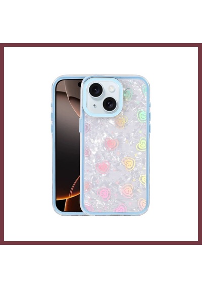Storeşahin Apple Uyumlu iPhone 14 Lumi Desenli Kapak - Mavi Shn0720