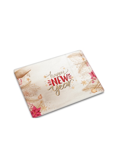 Decorita Cam Kesme Tahtası|Happy New Year-Gold|30cm x 40cm