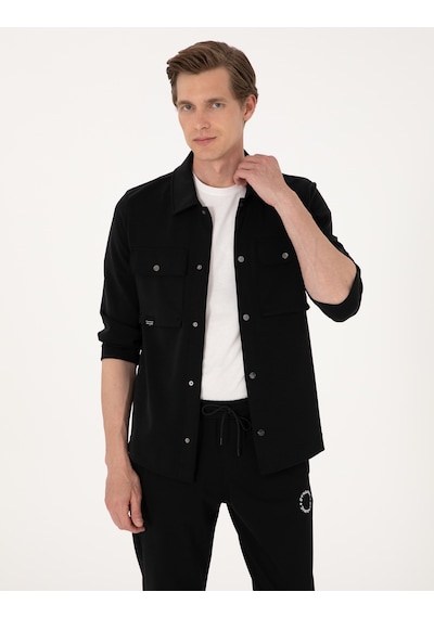 Pierre Cardin Erkek Siyah Gömlek Örme 50302573-vr046 Siyah