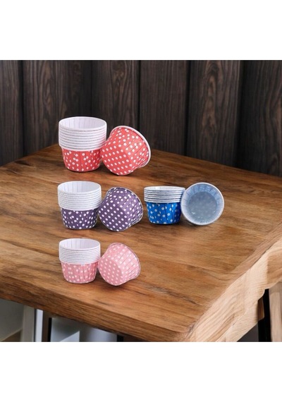 50'li Mor Muffin Cupcake Kalıbı Kek Kapsülü, Airfryer Uyumlu Kağıt Mor Diğer