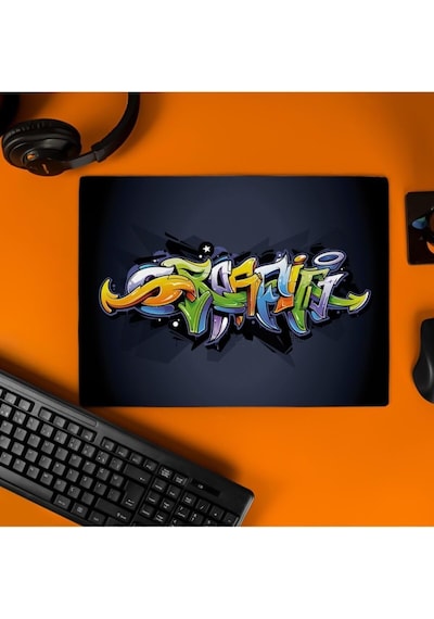 Grafiti Tasarımlı Tasarımlı 40x30 Mousepad - Mouse Pad - Fare Altlığı