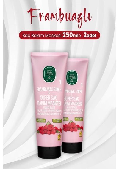 Eyüp Sabri Tuncer Frambuazlı Sirke Süper Saç Maskesi 2 x 250 ML