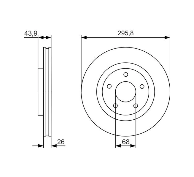 Nissan Qashqai 1.6dci 2011-2013 Bosch Ön Disk 296mm 2 Adet