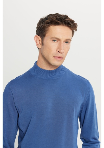 AC&Co / Altınyıldız Classics Erkek İndigo Standart Fit Normal Kesim Yarım Balıkçı Yaka Triko 4A4923100005INDS İndigo AC&Co / Altınyıldız Classics Erkek İndigo Standart Fit Normal Kesim Yarım Balıkçı Yaka Triko 4A4923100005INDS İndigo