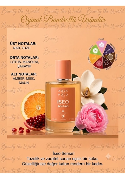 Aqua Di Polo Iseo Sense Edp 50 Ml Modern Kadının Vazgeçilmezi Tazelik Ve Zarafetin İmzası Çiçeksi