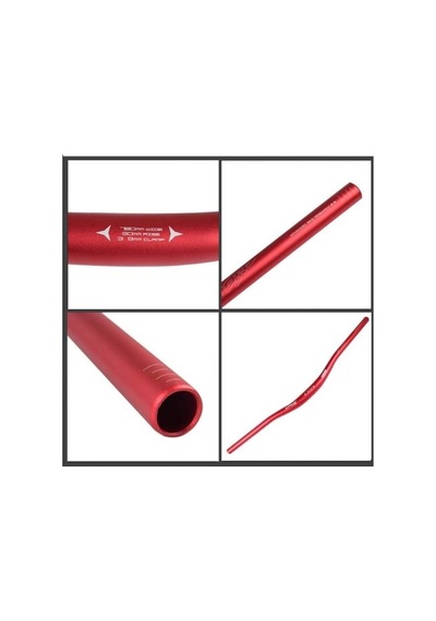 Wake Alüminyum 31.8 780mm Riser Mtb Gidon Bisiklet Gidonu Kırmızı