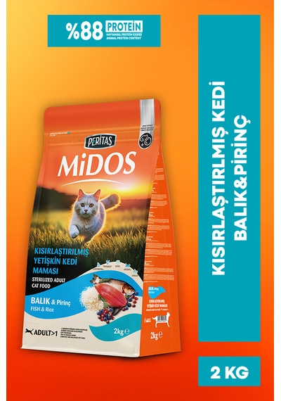 Balık Ve Pirinçli Kısırlaştırılmış Yetişkin Kedi Maması 2kg
