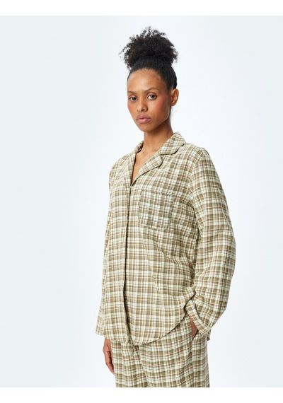 Koton Pamuklu Gömlek Yaka Uzun Kollu Ekose Pijama Üstü Yeşil Ekose 5wlk50012mw Yeşil Ekoseli Koton Pamuklu Gömlek Yaka Uzun Kollu Ekose Pijama Üstü Yeşil Ekose 5wlk50012mw Yeşil Ekoseli
